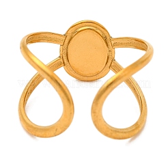 Овальные перстни из натурального окрашенного и нагретого зеленого оникса-агата RJEW-Q822-22G-01