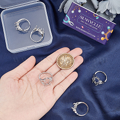 8 шт. латунные регулируемые компоненты кольца-солитера KK-SC0003-95