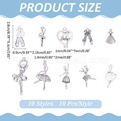 20 ciondolo in lega in stile tibetano da balletto&nbsp;FIND-WH0148-936