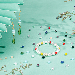 900шт набор из 15-х видов непрозрачных однотонных стеклянных бусин&nbsp;DIY-PH0003-45