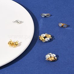 12 комплект 2-х цветных латунных магнитных застежек KK-FS0001-55A