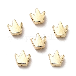 Ccb Kunststoff-Perlen, Krone, golden, 5.5x5.5x3 mm, Bohrung: 1.4 mm