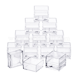Transparente Kunststoffbox, für Diamanten, Jade, Münzverpackungsbox, Viereck, Transparent, 2.25x2.6x2.6 cm, Innengröße: 23x23 mm, 30 Stück / Karton