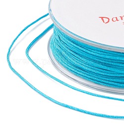 Нейлоновый шнур, для китайского узла кумихимо шнурка, голубой, 0.5 мм, около 40 м / рулон