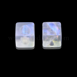 Abalorios de acrílico transparentes, con polvo del brillo, cubo, Claro, 23x23x17.5mm, agujero: 3.5 mm, aproximamente 88 unidades / 500 g