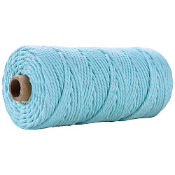 工芸品の編み物用の綿糸  空色  3mm  約109.36ヤード（100m）/ロール