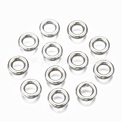 CCB Plastic Linking Ring, Ring, Platinum, 8x2mm, Hole: 4mm, about 9500pcs/500g