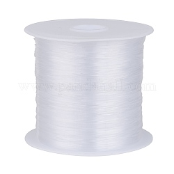 Fil de nylon, fil de pêche, fil à perles, blanc, environ 0.3 mm de diamètre, environ 87.48 yards (80 m)/rouleau
