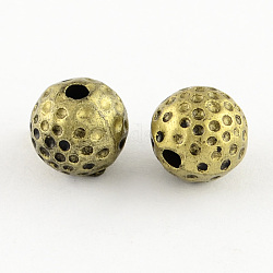 Perles acryliques antiques, ronde, antique bronze plaqué, 8mm, Trou: 2mm, environ 1935 pcs/500 g