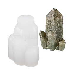 DIY Kristall Cluster Silikonformen, Gießformen aus Harz, für UV-Harz, Epoxidharz Schmuckherstellung, weiß, 32x24x20 mm, Innendurchmesser: 14.5x11.5 mm
