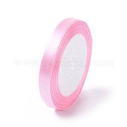 乳がんピンクアウェアネスリボン素材3/8インチ（10mm）サテンリボンベルトギフト包装結婚式の装飾用  ピンク  25ヤード/ロール（22.86メートル/ロール）