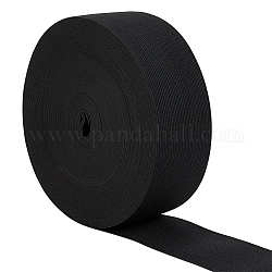 Плоский эластичный резиновый шнур / полоса, швейные принадлежности для одежды, чёрные, 49 мм, около 20 м / рулон