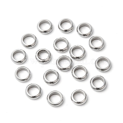 Perles en 304 acier inoxydable, anneau, 6x2mm, Trou: 4mm
