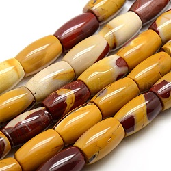 Barrel Natural Mookaite Beads Strands, 24x14mm, Hole: 1mm, about 15pcs/strand, 15.3 inch