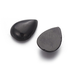Натуральный черный агат кабошонов, окрашенные, слеза, 24~25x18~19x6~7 мм
