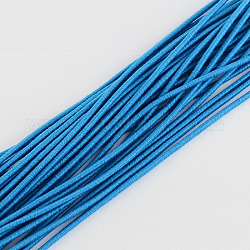 Cordon élastique, avec l'extérieur de la fibre et caoutchouc à l'intérieur, Dodger bleu, 2mm, environ 109.36 yards (100m)/paquet