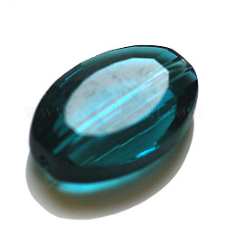 Perles d'imitation cristal autrichien, grade AAA, facette, ovale, dark cyan, 11.5x8x4mm, Trou: 0.9~1mm