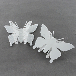 Solid Color Acrylic Cabochons, Butterfly, WhiteSmoke, 36x50x12mm