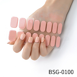 Наклейки для ногтей полное покрытие, наклейки с блестками, самоклеящийся, для украшения ногтей, розовые, 13.6x8x0.9 см, 16шт / лист