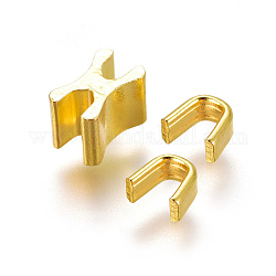 Bekleidungszubehör, Reißverschlussstopfen und Stopfen aus Messing reparieren, golden, 6.5x4x4.5 mm, 4x4.5x2.5 mm