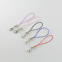 Silk Cord Loop, with Iron Lobster Clasp, Mixed Color, 46mm
