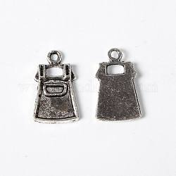 Antique Silver Pendants, Clothes,  Tibetan Style, Cadmium Free & Lead Free, 18x11x3mm, Hole: 1mm