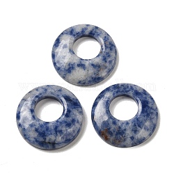 Натуральные синие пятна яшмы подвески, подвески в виде пончиков/пи-дисков, 27.5~28x4.5~5.5 мм