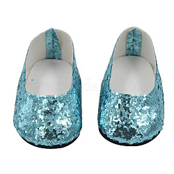 Glitter Cloth Doll Shoes, for 18 