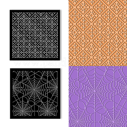 Planches de texture d'argile acrylique, carrée, autres, 100x100mm, 2 pièces / kit