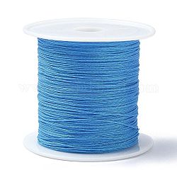 Нейлоновый шнур с китайским узлом, нейлоновый шнур для изготовления украшений, глубокое синее небо, 0.4 мм, около 28~30 м / рулон