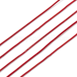 Fil de guimpe, fil de cuivre rond souple, fil métallique pour les projets de broderie et la fabrication de bijoux, rouge foncé, 18 calibre (1 mm), 10 g / sac
