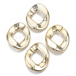 Пластиковые соединительные кольца ccb, разъемы для быстрой связи, для изготовления ювелирных цепочек, твист, золотые, 40x33x9 мм, внутренний диаметр: 18x21 мм