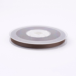 Doppeltes mattes Satinband, Polyester Satinband, Kokosnuss braun, (1/4 Zoll)6 mm, 100yards / Rolle (91.44 m / Rolle)