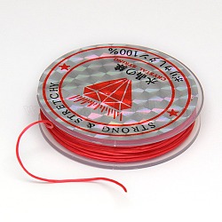 Flat Elastic Crystal String, String Cord Crystal Threads, Red, 0.8mm, about 10.93 yards(10m)/roll
