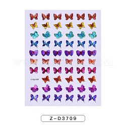 Adesivi per nail art, autoadesiva, per le decorazioni delle punte delle unghie, modello di farfalla, colore misto, 10x8cm
