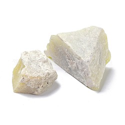 Perles de quartz de citron naturel brut brut, pas de trous / non percés, pépites, 37~50x29~31x16~29mm, environ 3 pcs/100 g