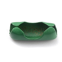 Латунные соединения шаровой цепи, зелёные, 9x3~3.5 мм, отверстие : 2.5 мм