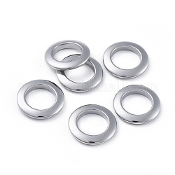 Anillos de enlace de 304 acero inoxidable, anillos, color acero inoxidable, 15x2mm, diámetro interior: 9.5 mm