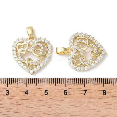 Стойки обшивки латунь микро проложить Циркон подвеску KK-K340-04G-1