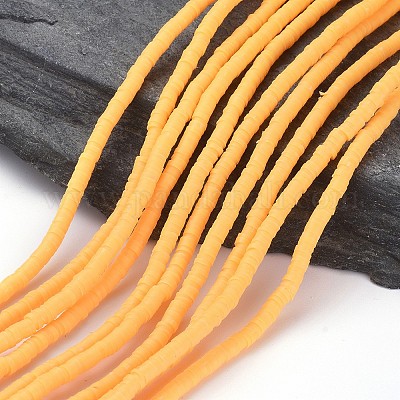 Плоские круглые бусинки распорки ручной полимерной глины CLAY-R067-4.0mm-15-1