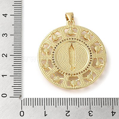 Серьги из латуни с микропаве и цирконием в стойке KK-P268-06B-G-1