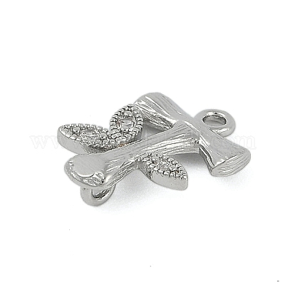 Латунные хрустальные стразы буквы звенья соединительные подвески KK-S395-06P-T-1