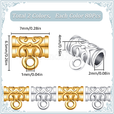160 шт. 2-х цветные литые трубчатые дужки FIND-SP0001-75-1