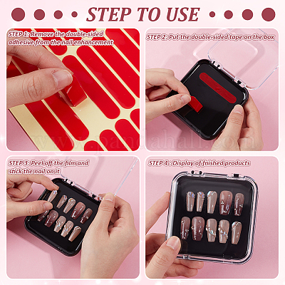 20 шт. прозрачный пластиковый ящик для хранения инструментов для нейл-арта CON-BC0007-03A-1