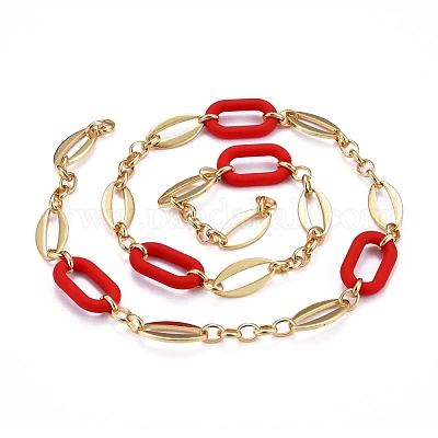 Латунные овальные звенья ручной работы CHC-H102-16G-G-1