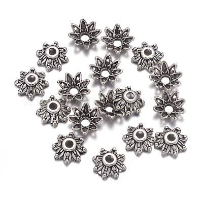 Цветок крышки шарика Тибетские серебряные&nbsp;LS-X-A475-1