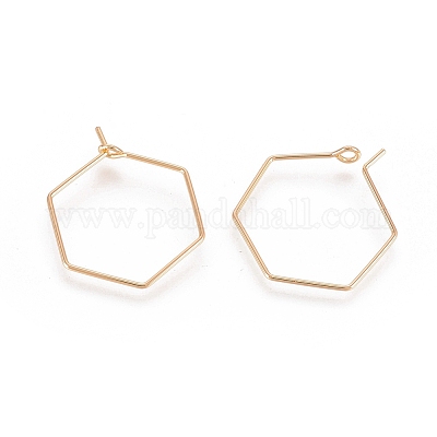 Латунные крючки для сережек&nbsp;LS-X-KK-T038-424A-G-1