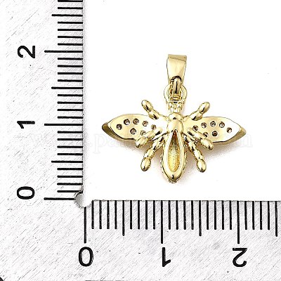 Латунные микро проложить кубического циркония подвески KK-P336-16C-G-1