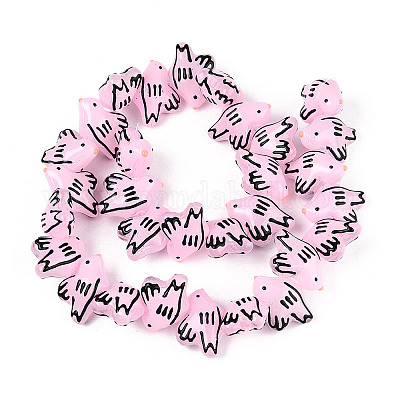 Эмалевые бусины ручной работы в технике лэмпворк LAMP-T023-22B-1