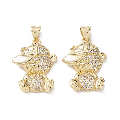 Латунные микро проложить кубического циркония подвески KK-M240-13G-1